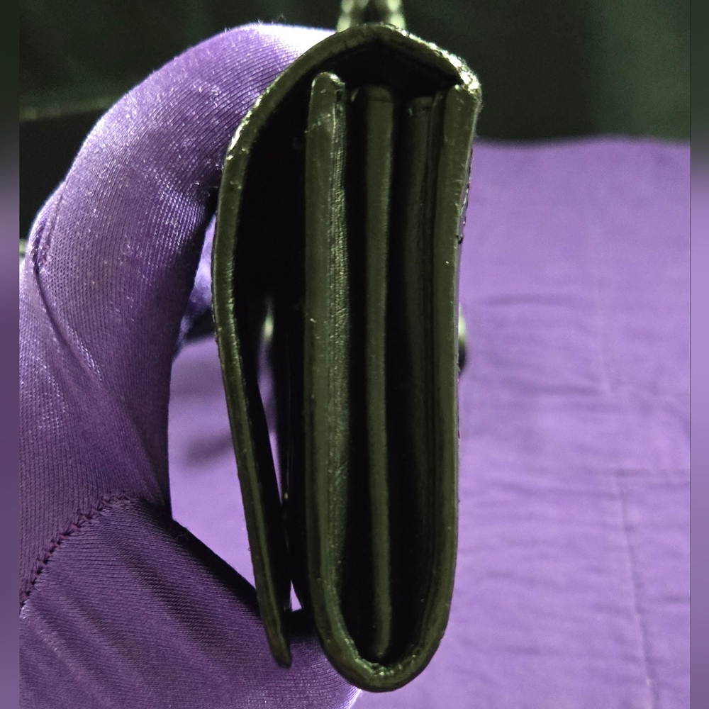 CHANEL CAMBON SILVER CC QUILTED LAMBSKIN WALLET - Picture 15 of 16